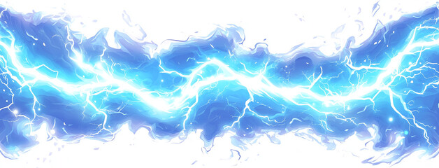 Abstract blue and white background with lightning creates dynamic visual impact
