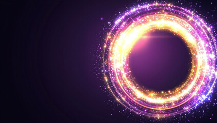 Dynamic abstract background with glowing shapes and colors