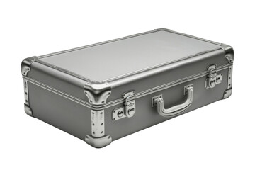  Gray luggage isolated on transparent background.