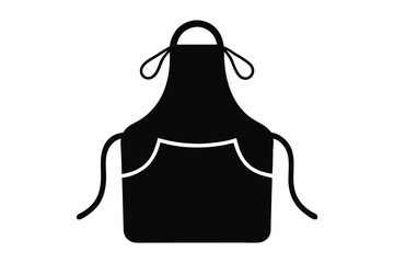 Apron vector, Silhouette of kitchen apron vector illustration, Apron icon vector
