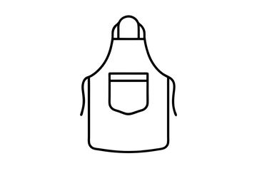 Apron vector, Silhouette of kitchen apron vector illustration, Apron icon vector