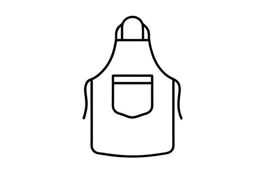 Apron vector, Silhouette of kitchen apron vector illustration, Apron icon vector