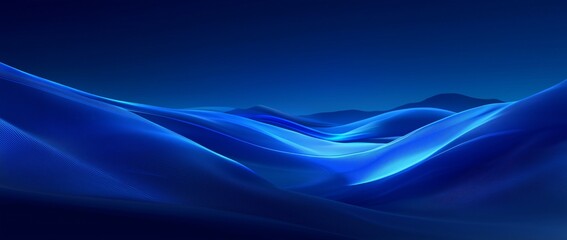 Obraz premium Abstract Blue Wave Landscape