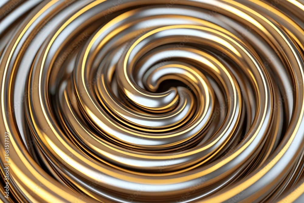 Poster a mesmerizing swirl of gold and silver, creating a dynamic and captivating visual texture.