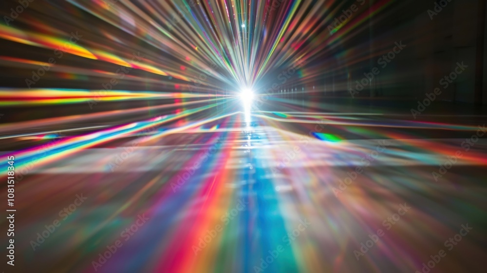 Poster a spectrum of light beams converging into a single beam of white light, signifying the clarity and u