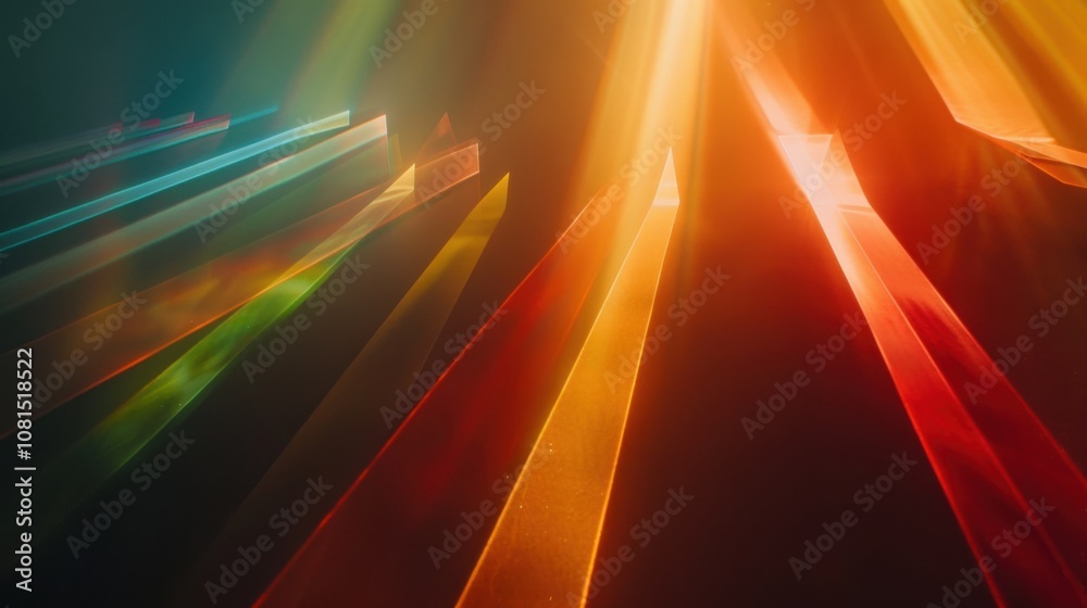 Aufkleber a spectrum of light beams converging into a single ray, signifying the clarity and unity achieved th