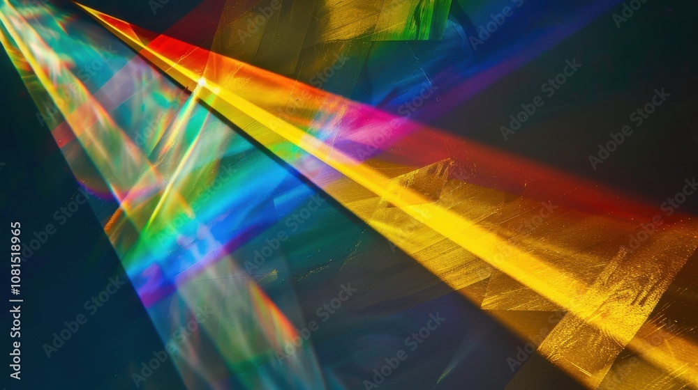 Poster a spectrum of light refracted through a prism, demonstrating the richness and complexity of diversit
