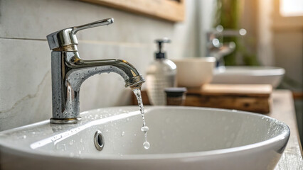 Close-up of a leaking faucet dripping water onto a white porcelain sink, highlighting the urgency of fixing a product issue.