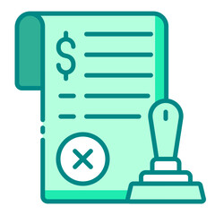 Rejected Financial Document icon