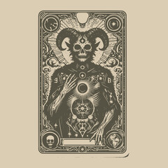 mysterious devil tarot card