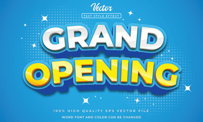 Grand opening text editable style effect template