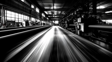 Dynamic Motion in Industrial Factory: Speed and Innovation in Modern Manufacturing