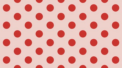 Red Polka Dot Pattern on Pink Background