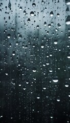 Rain-Soaked Glass with Large Droplets and Streaks for a Moody Realistic Effect
