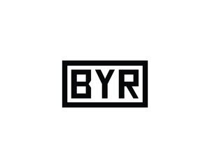 BYR logo design vector template. BYR