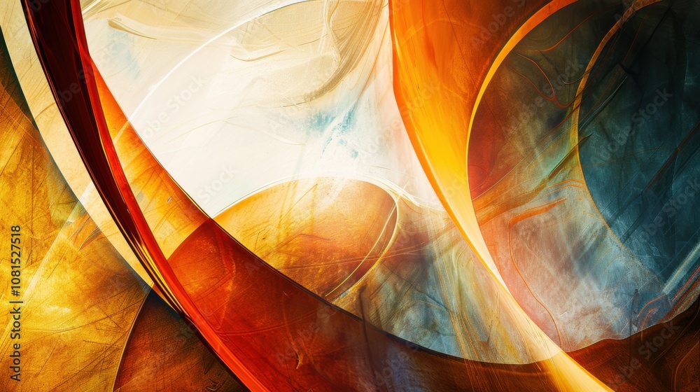 Poster a symphony of abstract forms in varied textures and tones, representing the harmony and collaboratio