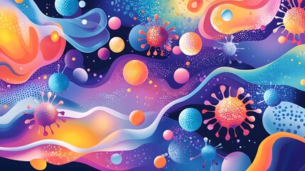 Abstract Virus Pattern Background