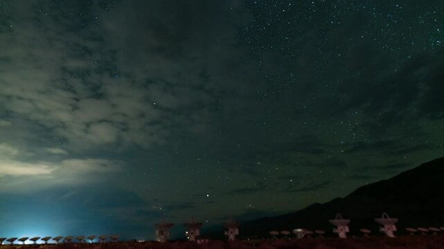 Timelapse of north star over Owens Valley Radio Observatory in Eastern Sierra, California