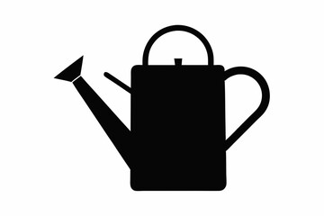 Garden watering can silhouette vector, watering can icon