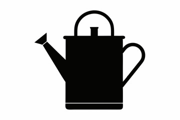 Garden watering can silhouette vector, watering can icon