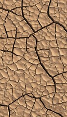 Textured Clay Surface with Natural Cracks and Shades of Brown and Orange for an Earthy Rustic Look