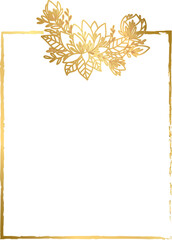 Flower Simple Golden Frame