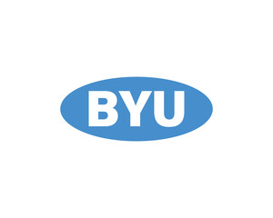 BYU logo design vector template. BYU