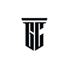 GC monogram logo design letter text name symbol monochrome logotype alphabet character simple logo