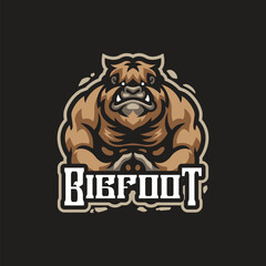 Bigfoot mascot logo design vector. Bigfoot illustration for sport team and esport team.