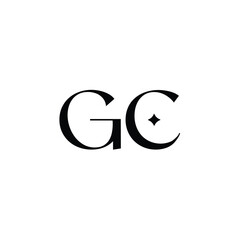 GC monogram logo design letter text name symbol monochrome logotype alphabet character simple logo