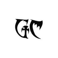GC monogram logo design letter text name symbol monochrome logotype alphabet character simple logo