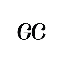 GC monogram logo design letter text name symbol monochrome logotype alphabet character simple logo