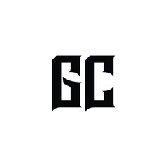 GC monogram logo design letter text name symbol monochrome logotype alphabet character simple logo