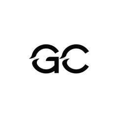 GC monogram logo design letter text name symbol monochrome logotype alphabet character simple logo