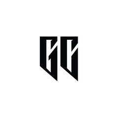 GC monogram logo design letter text name symbol monochrome logotype alphabet character simple logo