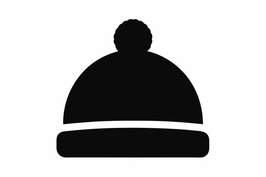 recommend clip art: Bobble hat silhouette vector, Winter hat icon, Beanie silhouette vector