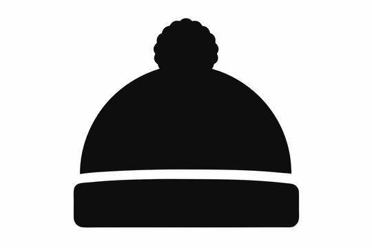 recommend clip art: Bobble hat silhouette vector, Winter hat icon, Beanie silhouette vector
