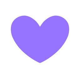 シンプルな紫色のハートマーク