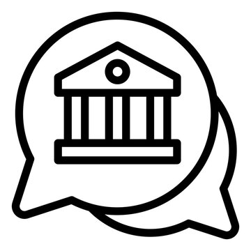 recommend clip art: Legal Discussion Communication outline icon