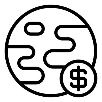 recommend clip art: Global Finance Economy outline icon