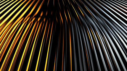 Obraz premium Abstract background with gold and silver lines flowing in a radial pattern.