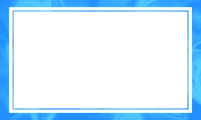 grid blue frame border design on white blank for space