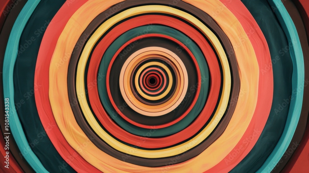 Poster An abstract image of a series of multi-colored concentric circles expanding outward from a central point, Representing the spreading impact and inclusivity of embracing diverse viewpoints