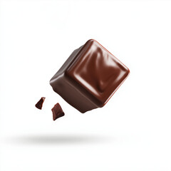 Obraz premium chocolate piece sweet food dessert falling