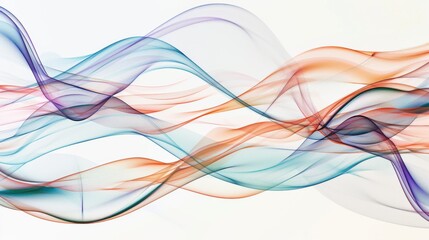 An abstract pattern of intersecting waves in soothing colors against a neutral background, Embodying fluidity and diversity, photography style
