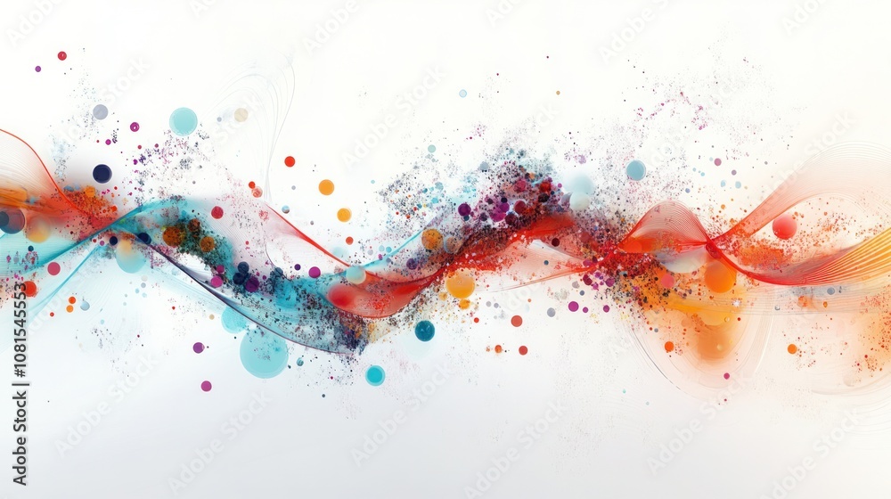 Fototapete grammar principles, with dynamic lines and shapes that symbolize the fluidity of language in the qua