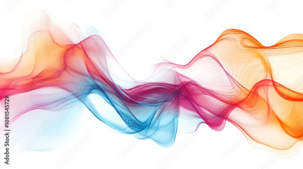 Poster grammar principles, with dynamic lines and shapes that symbolize the fluidity of language in the qua