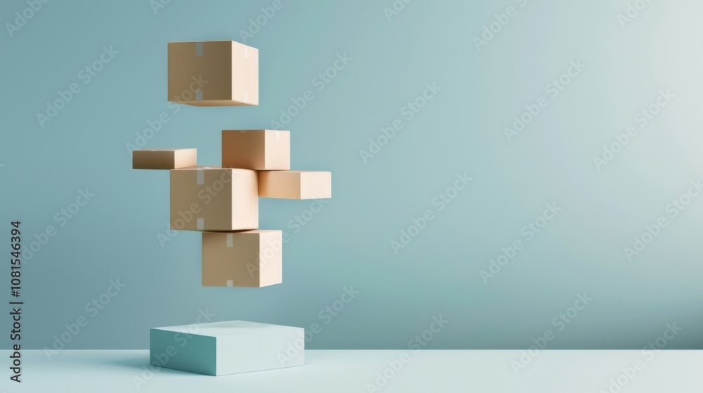Aufkleber An abstract representation of equity, showing a set of varied-sized boxes being lifted to the same height, Symbolizing the efforts to provide equal opportunities regardless of starting points
