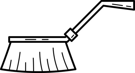 toilet brush outline illustration