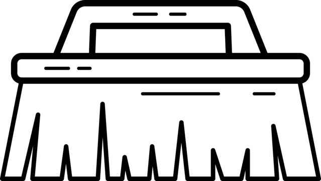 recommend clip art: toilet brush outline illustration